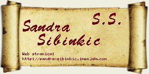 Sandra Sibinkić vizit kartica